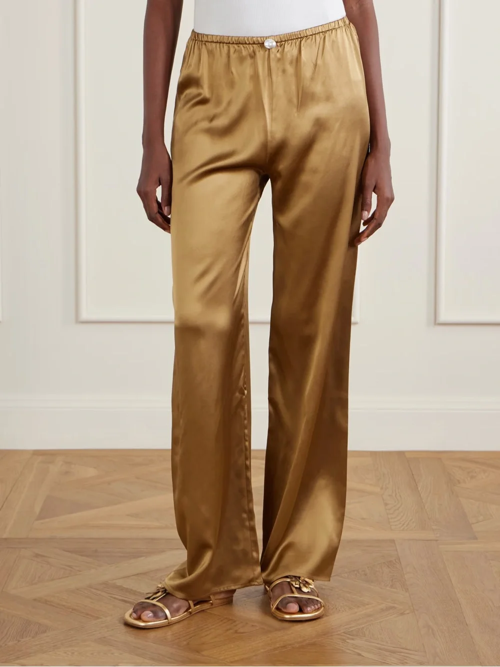 Sara Cristina NY Playa Pants in Camel Silk - BNWT